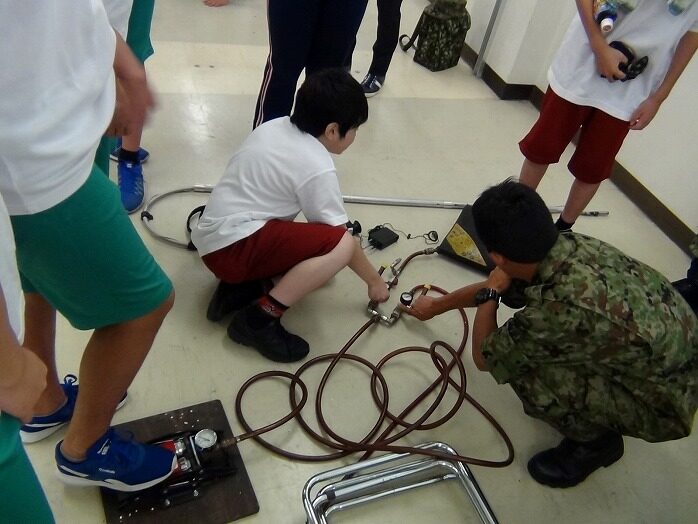 総合的な学習の時間「防災教育」自衛隊練馬駐屯地防災体験学習