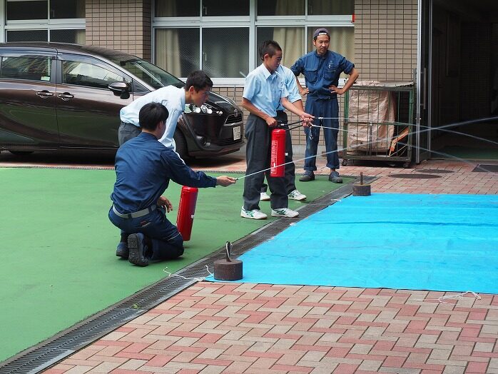 総合避難訓練の様子