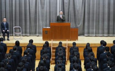 平成３０年度　新年最初の全校会礼