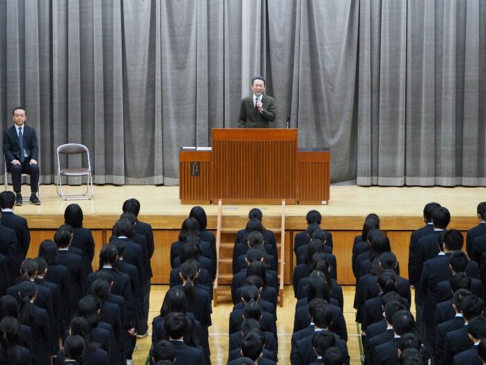 平成３０年度　新年最初の全校会礼