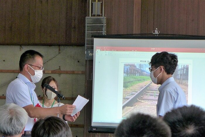 鉄道研究同好会　全国高校生地方鉄道交流会　岬町長賞受賞