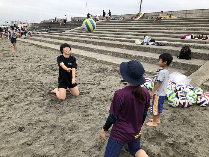 ビーチバレー講習会・東京都代表選考会の様子