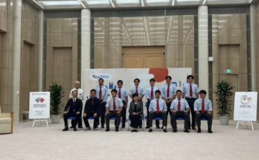 ラグビーフットボール部　東京都知事表敬訪問